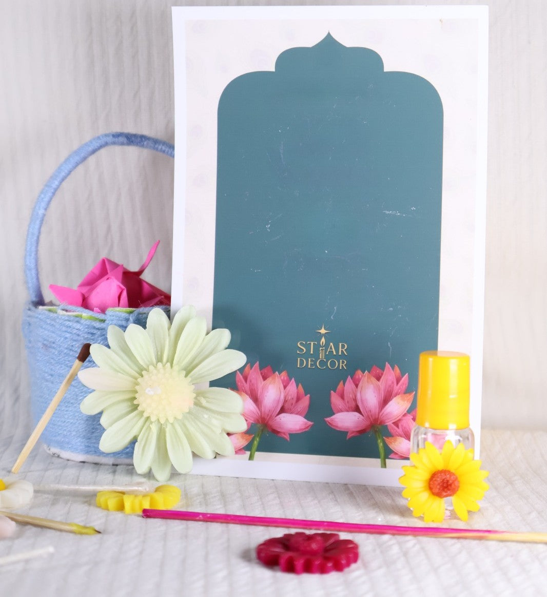 Set of 5 Daisy Flower Candle
