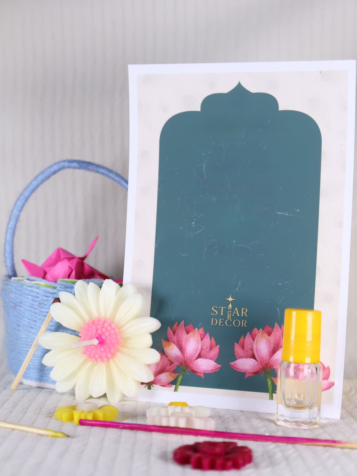 Set of 5 Daisy Flower Candle