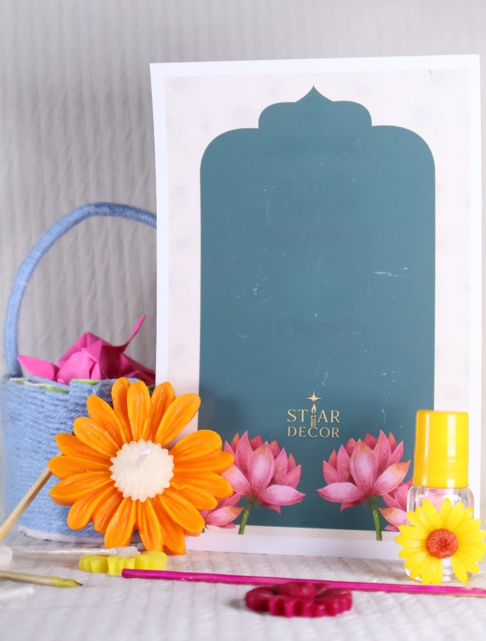 Set of 5 Daisy Flower Candle