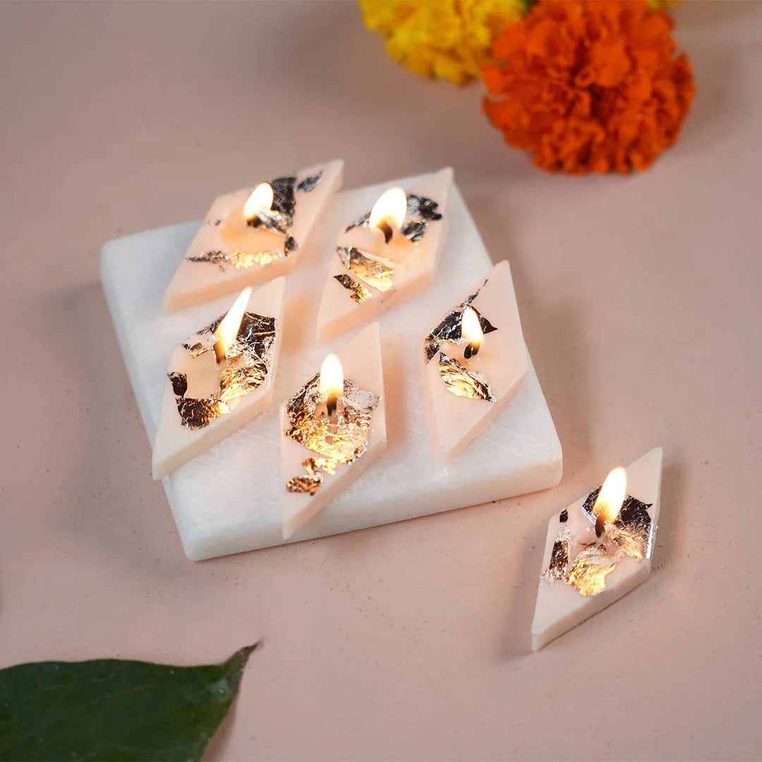 Set of 6 Kaju Katli Candle